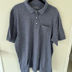 Vineyard Vines Heathered Navy Polo Shirt